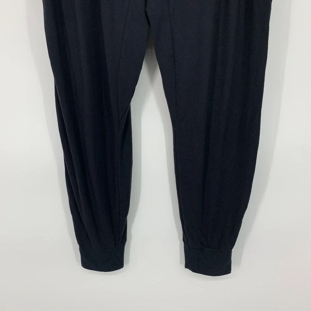 Tommy John Lounge Joggers Second Skin Black Pull On Drawstring Mens Size Medium